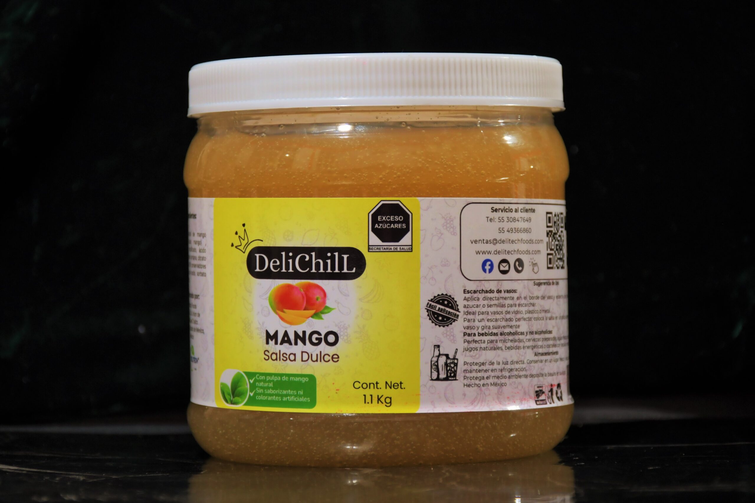 Salsa con pulpa de mango natural