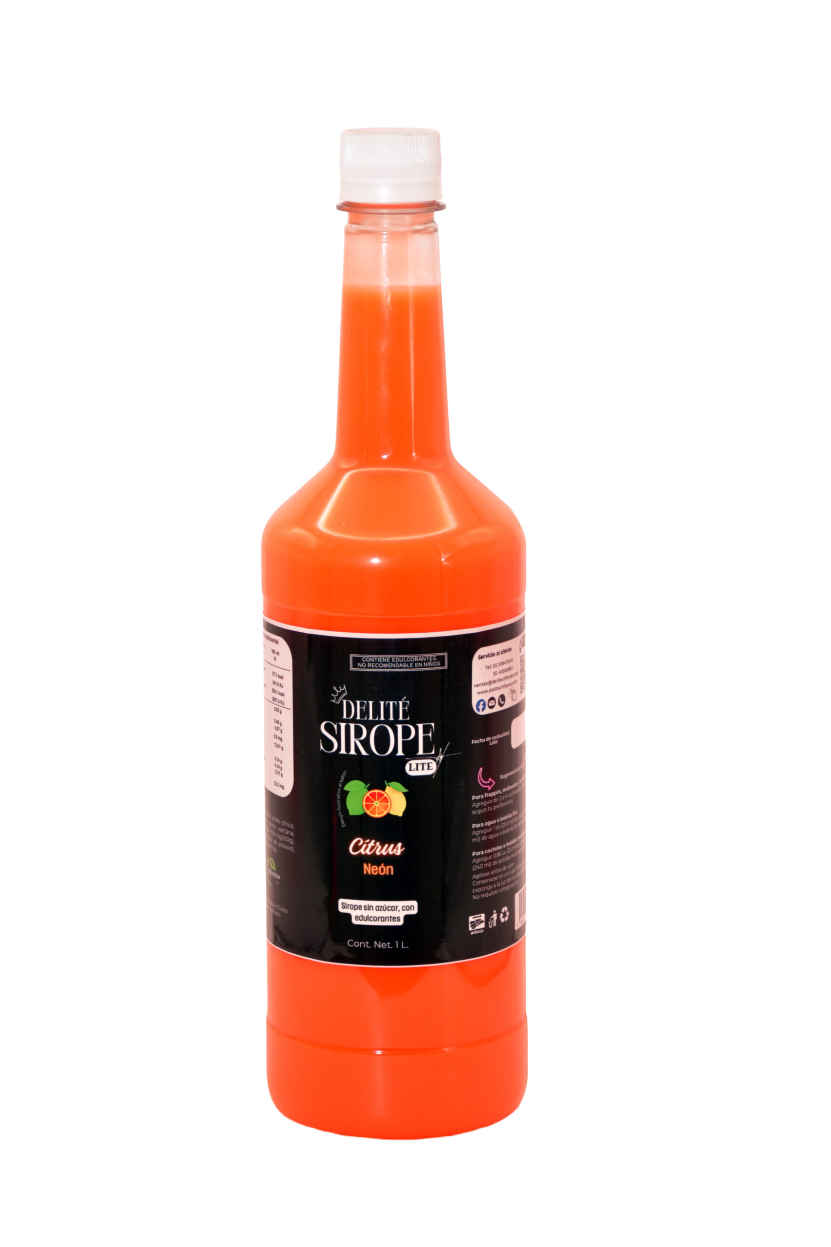 Sirope citrus con brillo UV (neón) sin Azúcar